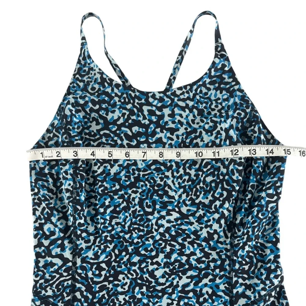 Athleta Infinity Printed Dress Clouded Leopard Blue XS Built in Shorts $119 Golf